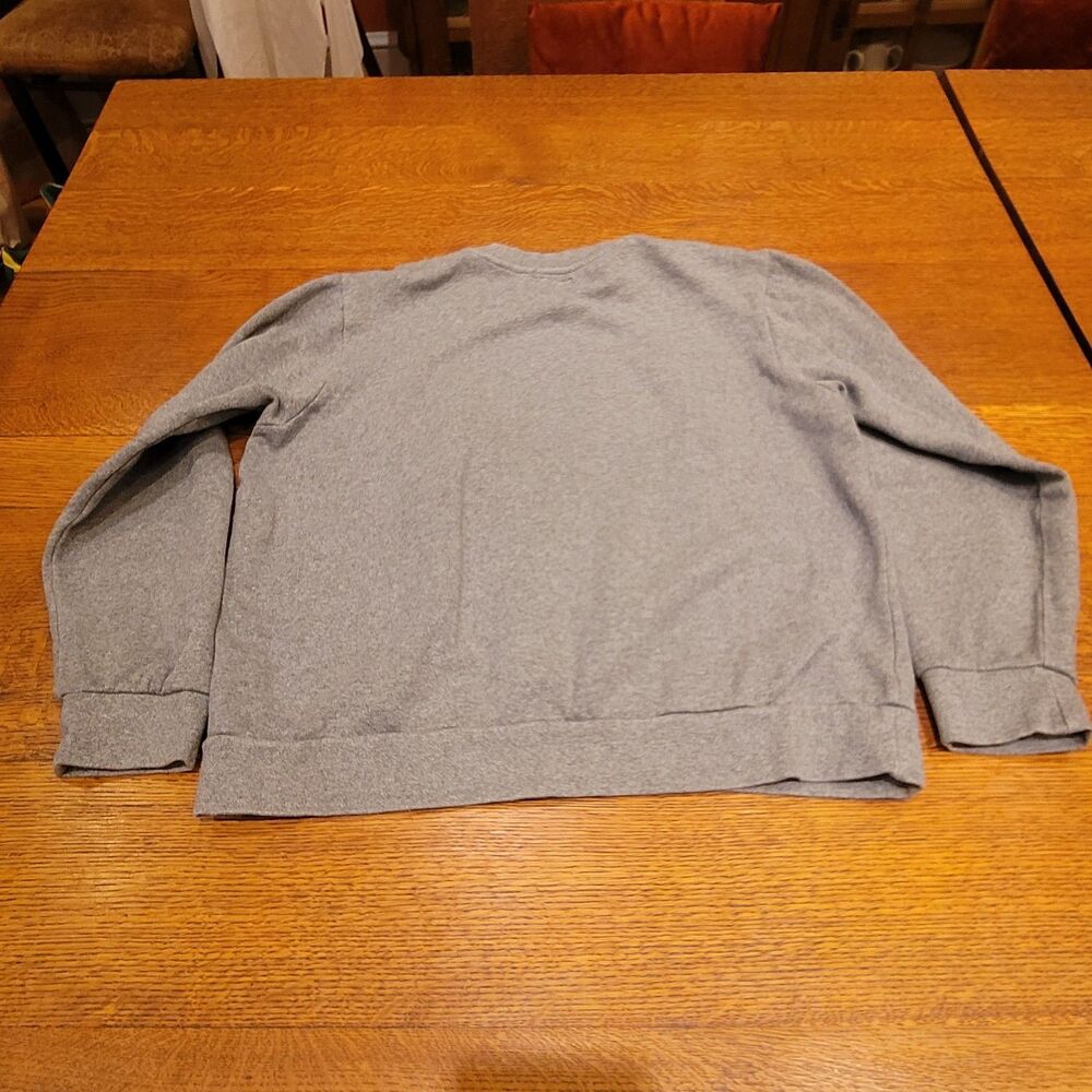 Bonobos Slim Fit Heather Grey Raccoon Chenille Patch Graphic Sweatshirt Mens L - Picture 2 of 9